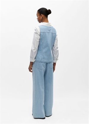 Sanni sl denim waistcoat Light Blue Denim Stripes Object 